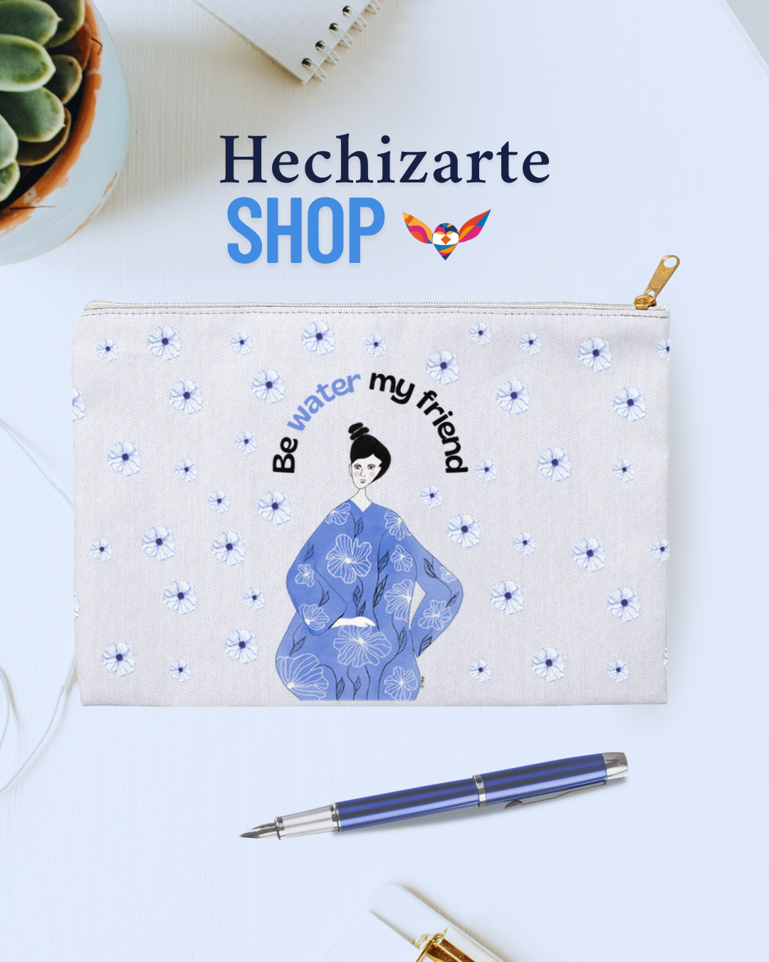 Estuche/bolsa para accesorios "Be Water my Friend"