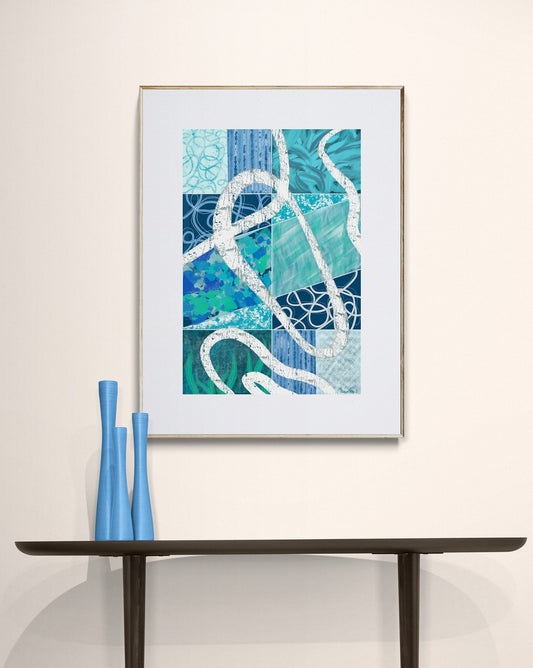 Blue Minimalist Wall Art.