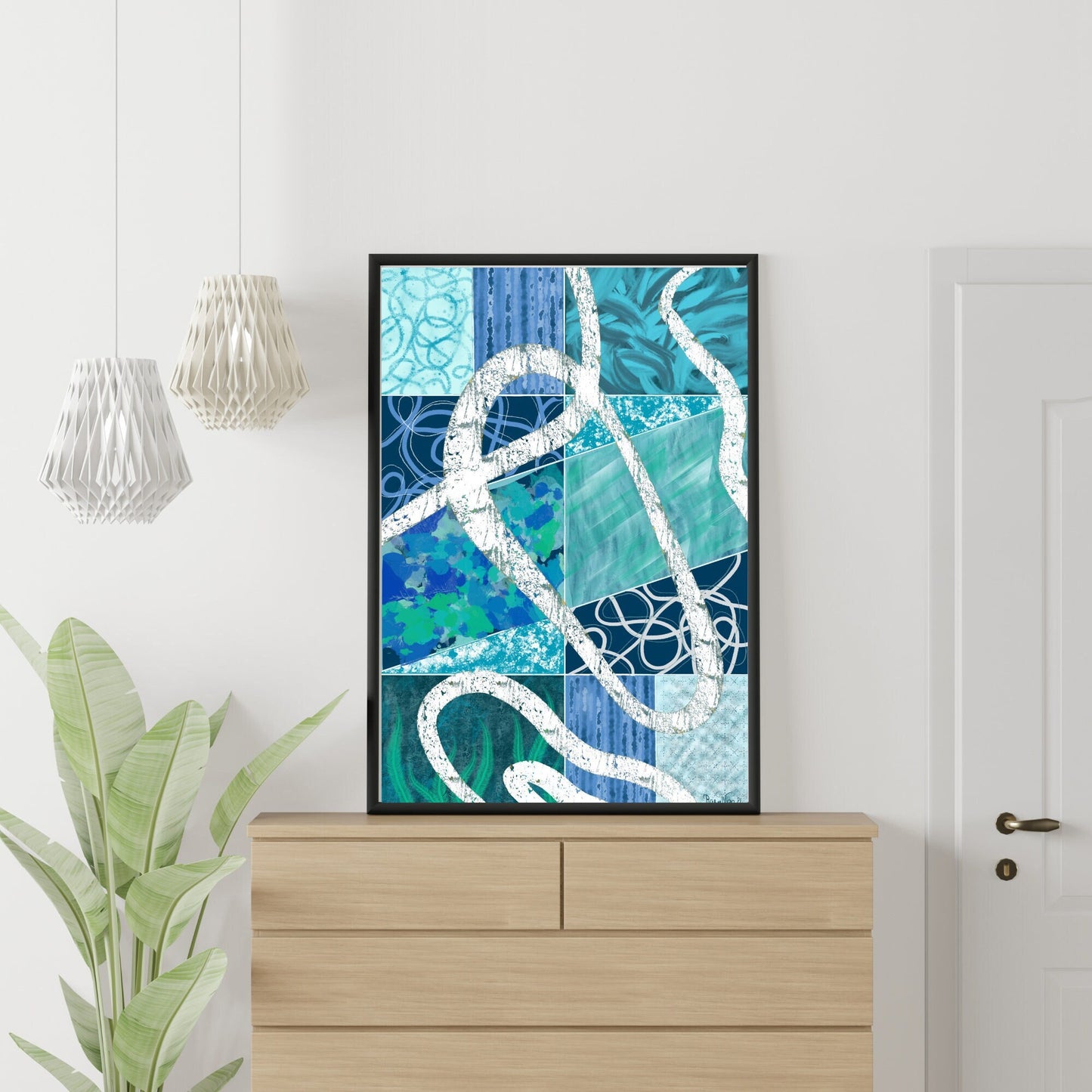 Blue Minimalist Wall Art.