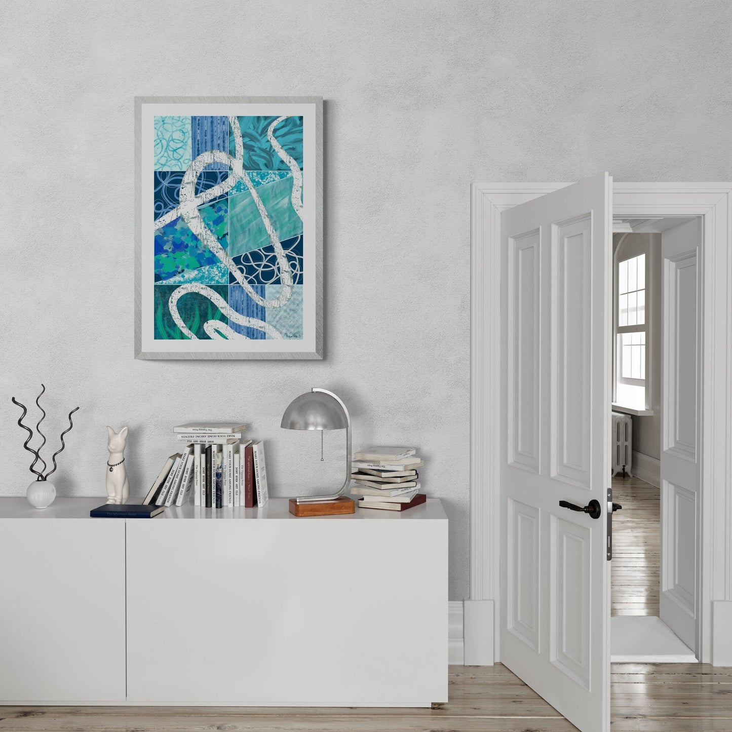 Blue Minimalist Wall Art.